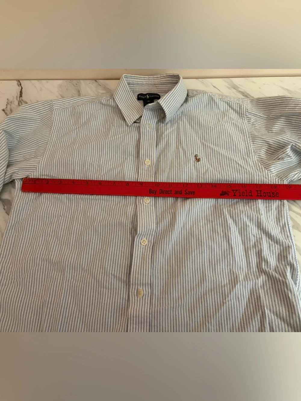 Ralph Lauren Kids 16 Blue & White Oxford Pony Buttondown